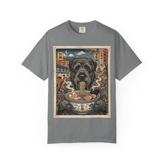 Bouvier des Ardennes Dog Illustration T-Shirt | Vintage Japanese Style