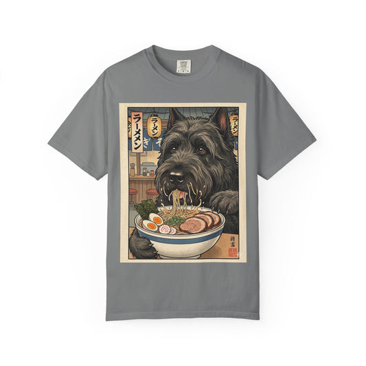 Bouver Des Flandres Terrier Ramen Bowl T-Shirt | Dog Noodle Art