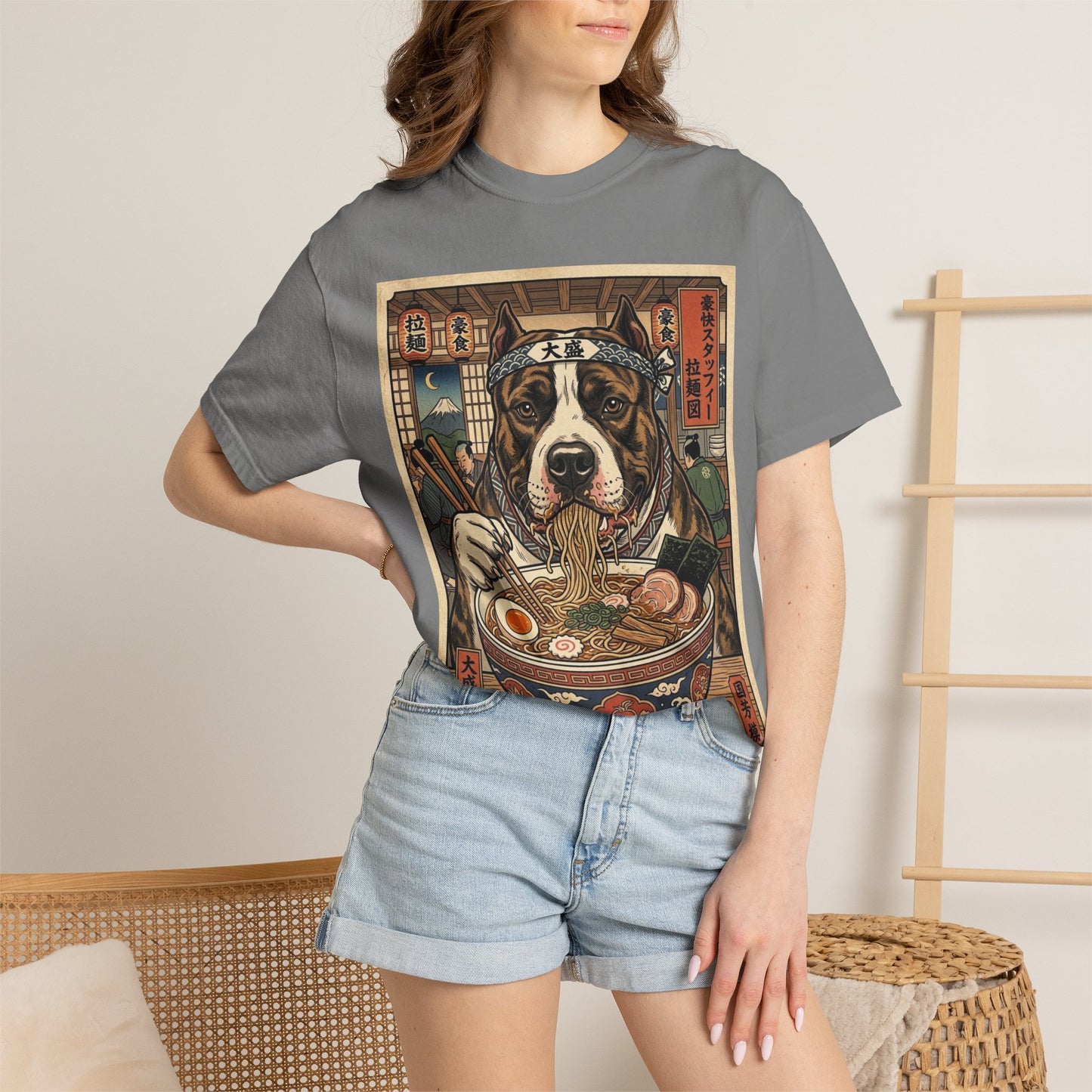 American Staffordshire Terrier Ramen Dog T-Shirt