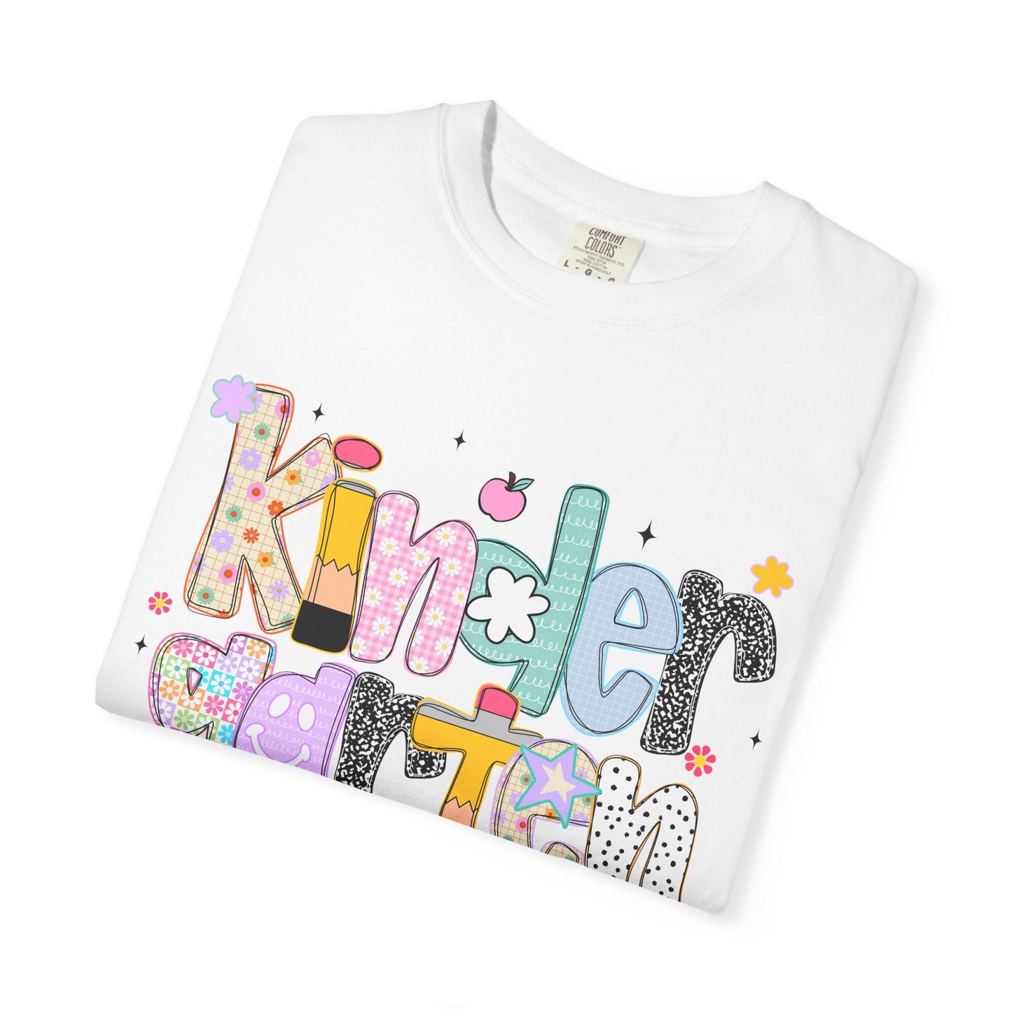 Kindergarten Cute Letters T-shirt | Bow School Teacher Tee