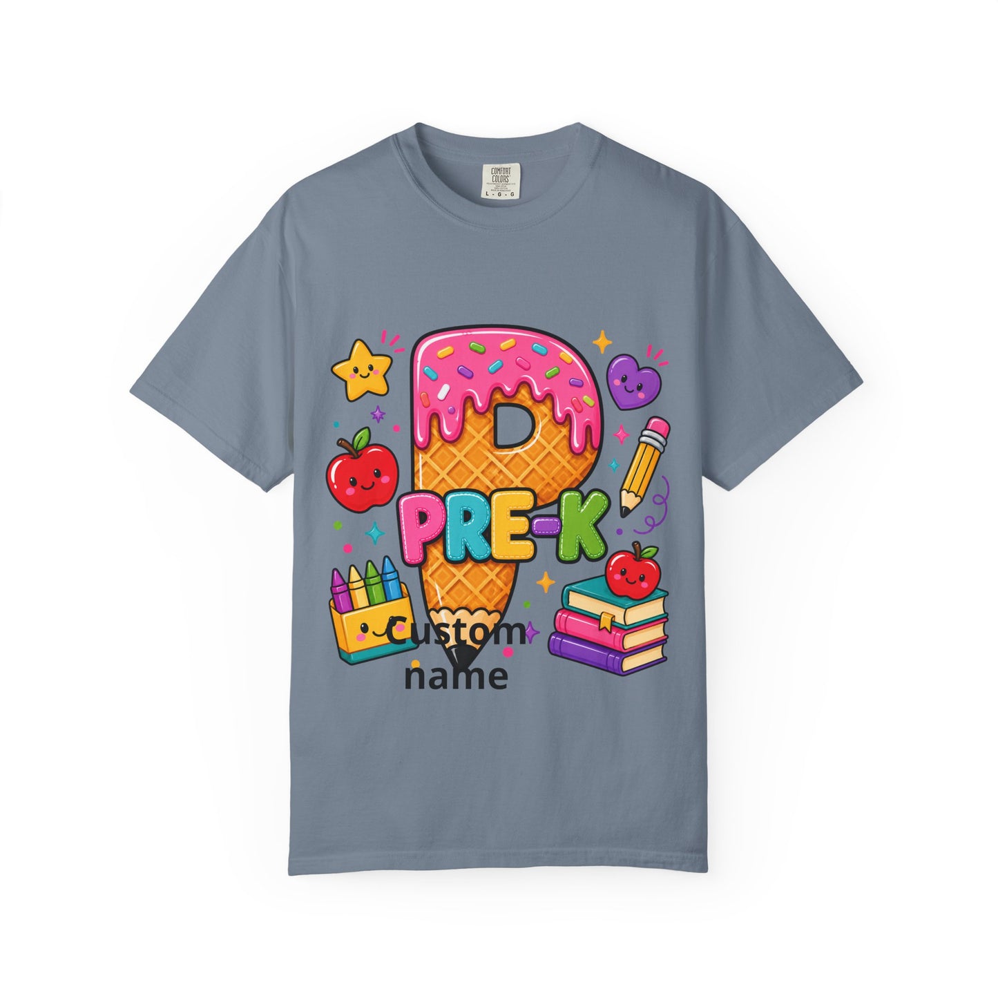 Pre-K Donut Ice Cream Cone Graphic T-Shirt | Preschool Teacher Shirt