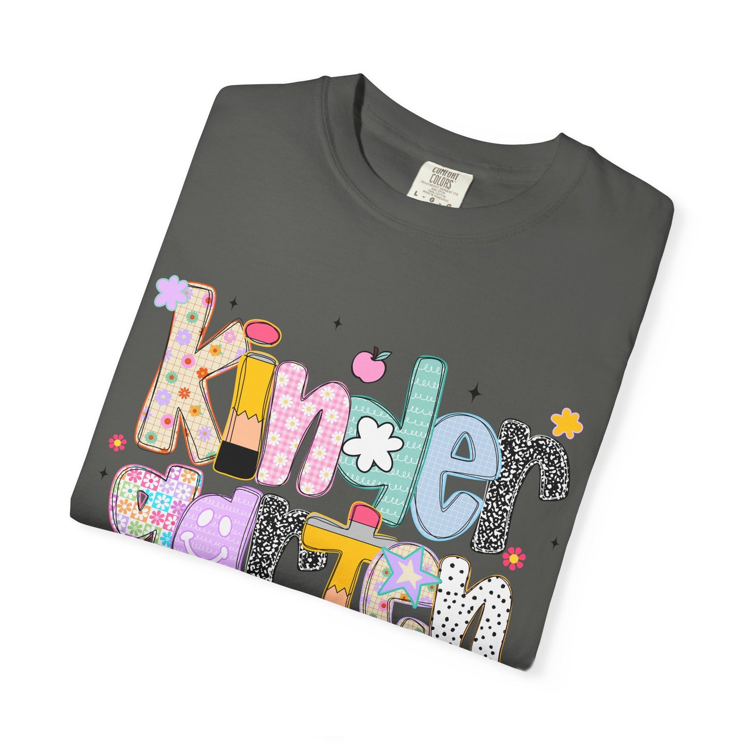 Kindergarten Cute Letters T-shirt | Bow School Teacher Tee