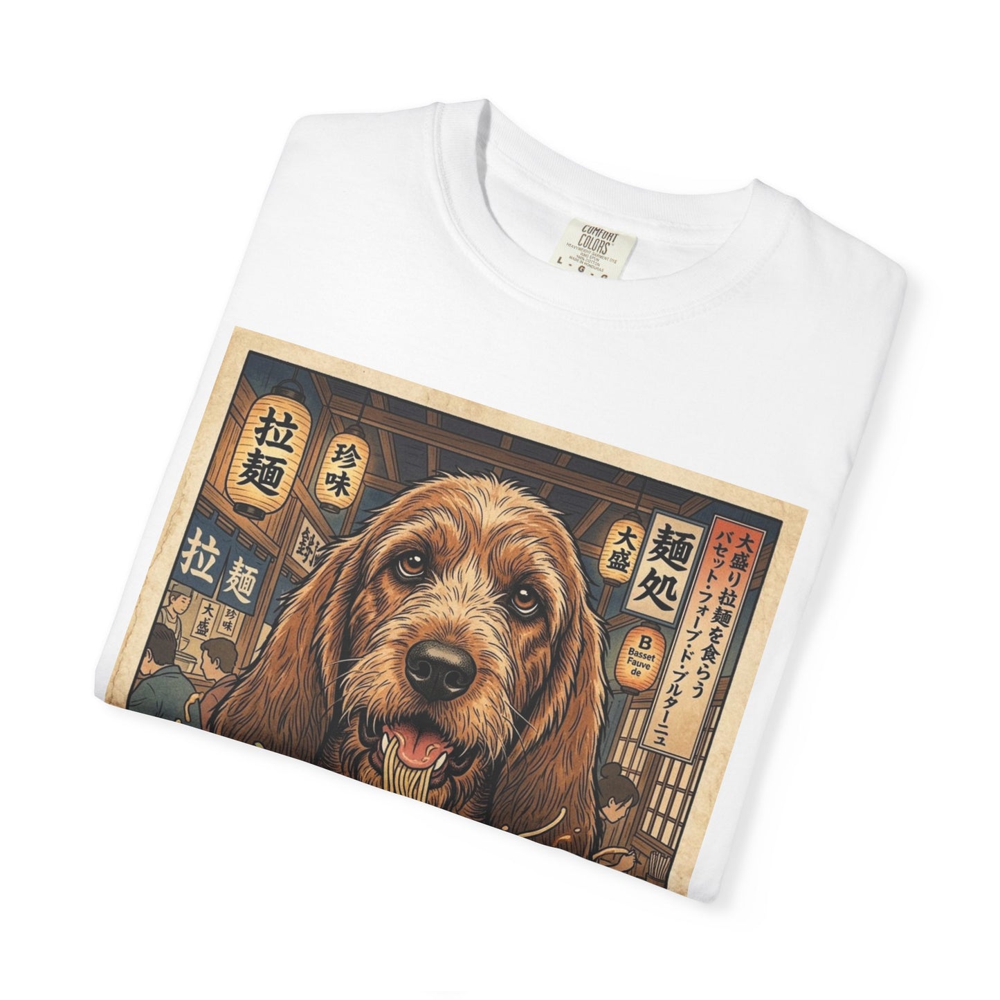 Basset Fauve de Bretagne Dog Eating Ramen Shirt | Ramen Dog T-Shirt