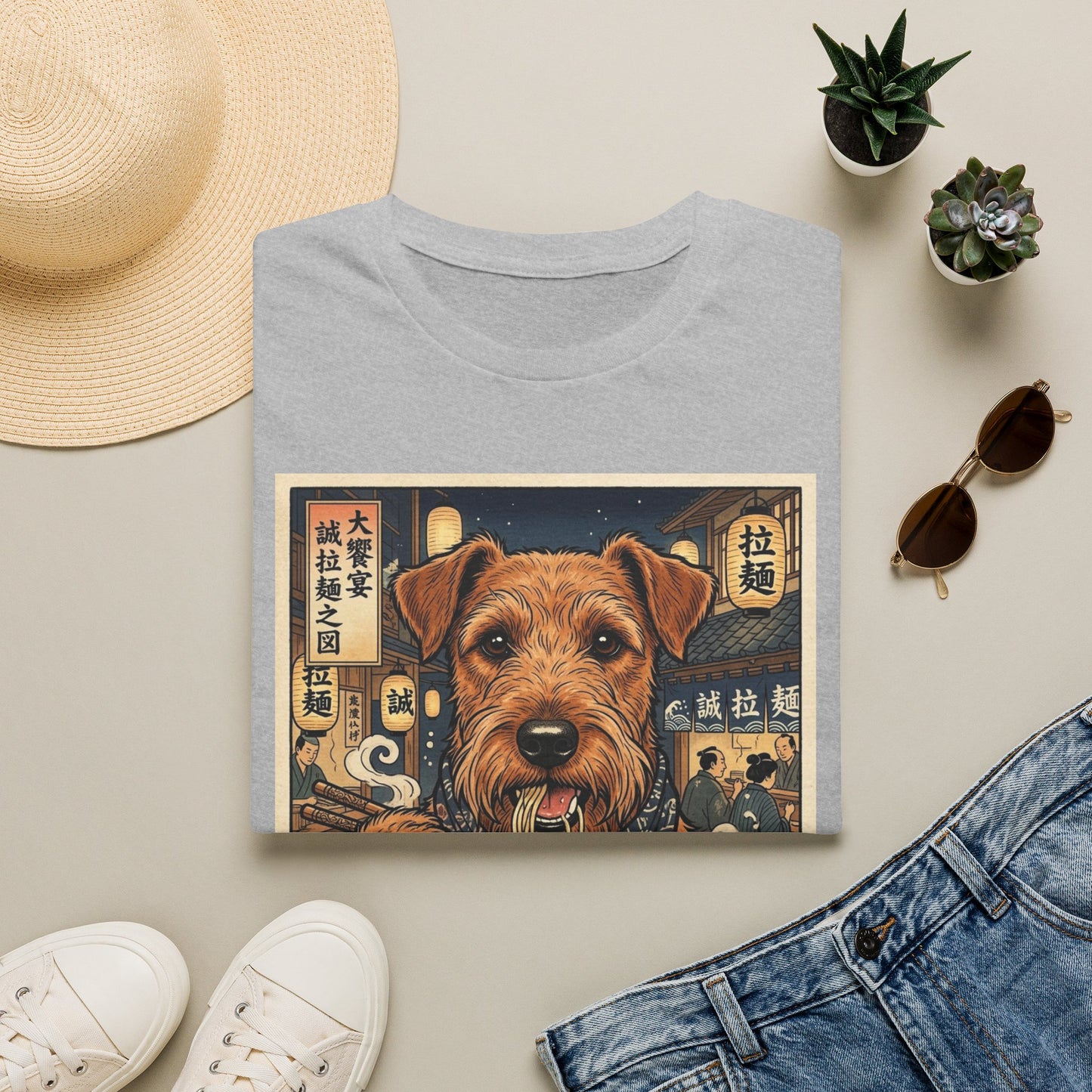 Dog Ramen T-Shirt — Cute Lakeland Terrier in Ramen Shop Graphic Tee