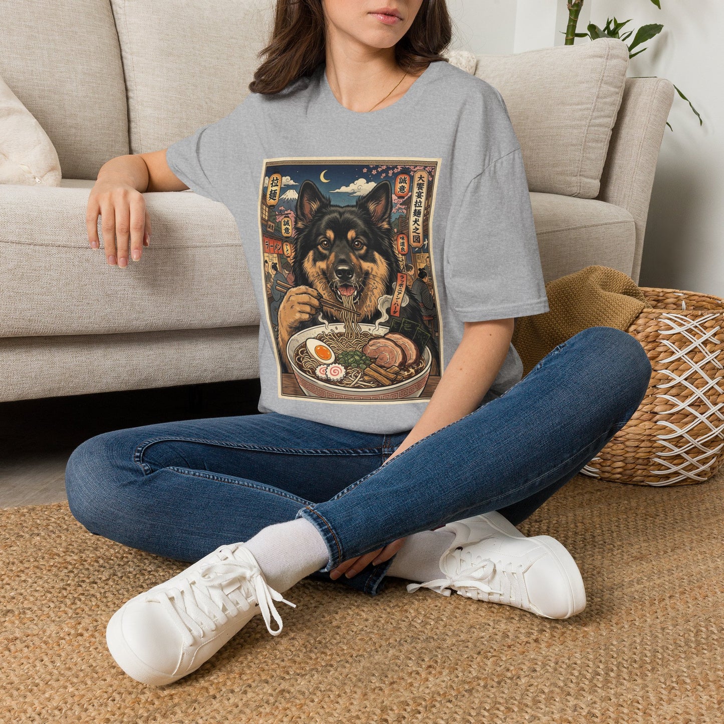 Ramen Night Lapponian Herder T-Shirt — Japanese Street Art Dog Tee