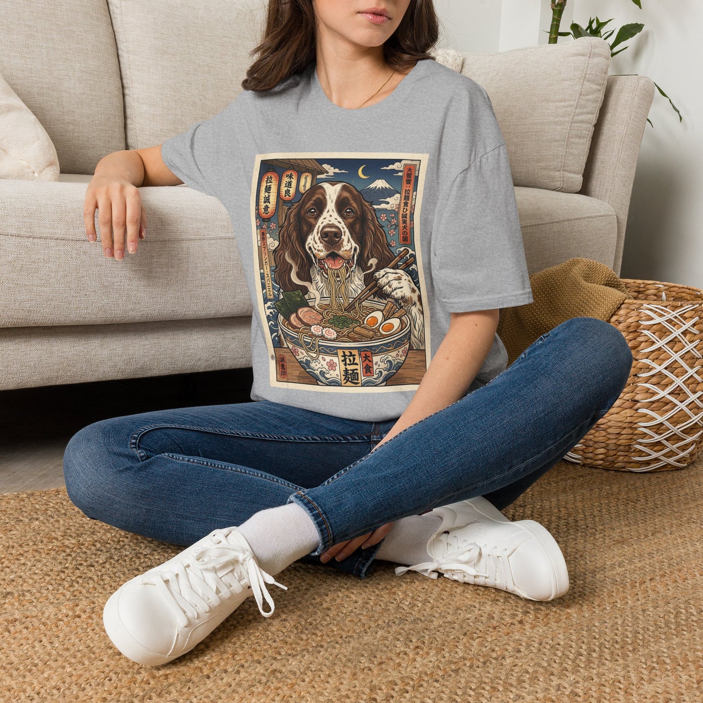English Springer Spaniel Ramen Tee — Cute Dog Graphic T‑Shirt