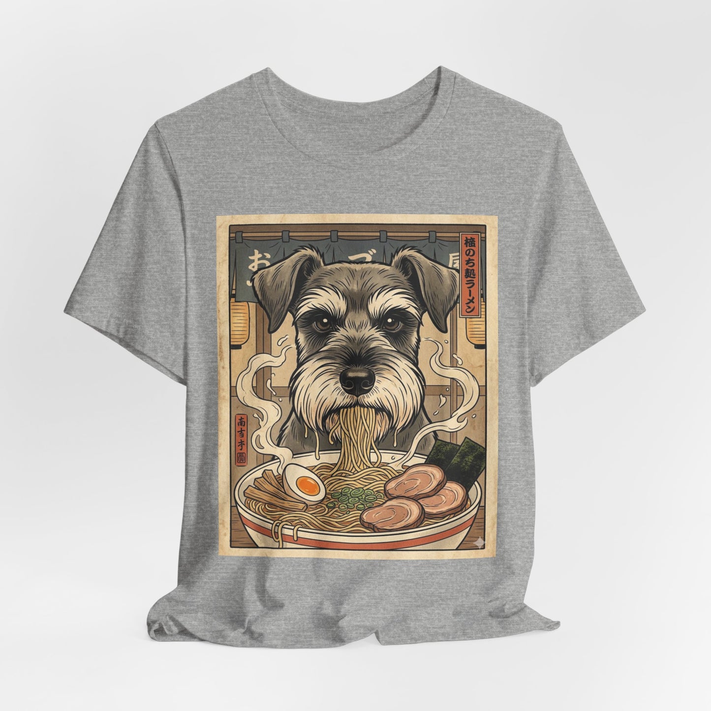 Miniature Schnauzer Ramen Tee — Vintage Japanese Dog Bowl Graphic T-Shirt