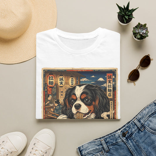 English Toy Spaniel Ramen Tee — Cute Dog Graphic T‑Shirt