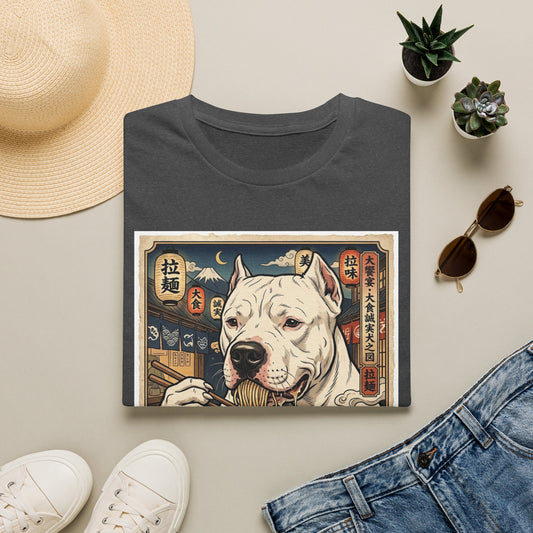 Dogo Argentino Ramen Dog T-Shirt — Vintage Dogo Argentino Noodle Bowl Tee