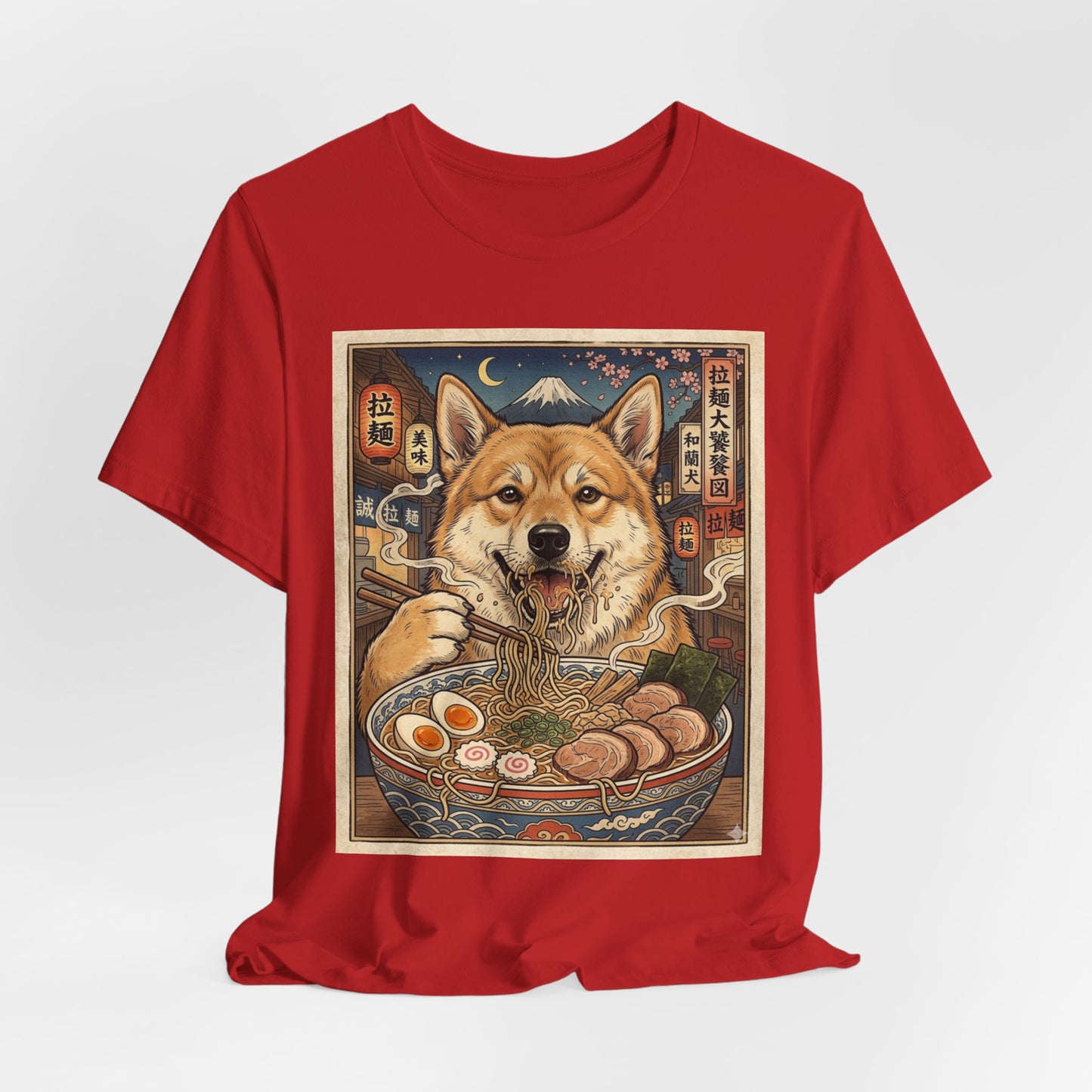Norwegian Buhund Ramen Tee — Japanese Street Art Dog Graphic T-Shirt