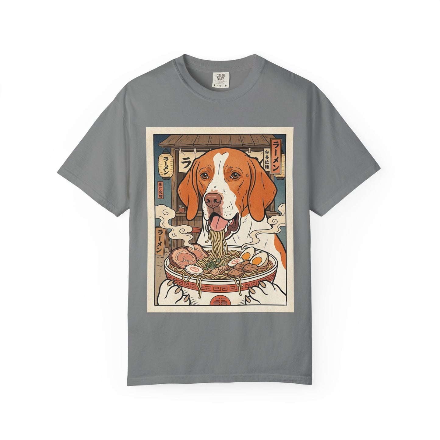 Braque St. Germain Ramen Bowl T-Shirt | Dog Noodle Illustration