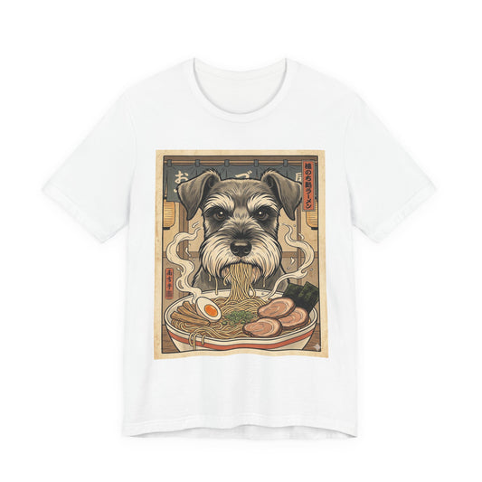 Miniature Schnauzer Ramen Tee — Vintage Japanese Dog Bowl Graphic T-Shirt
