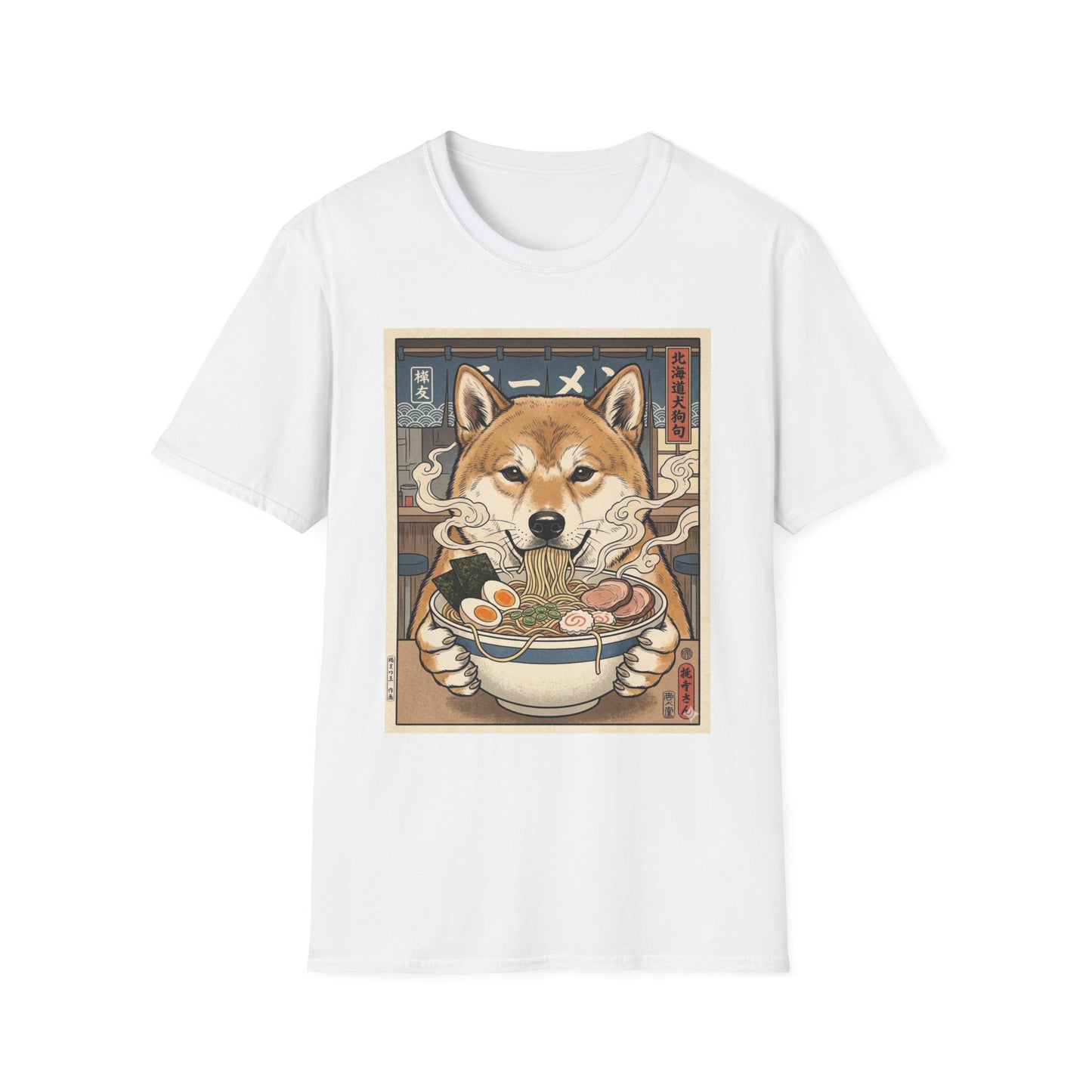 Hokkaido Ramen T-Shirt — Cute Japanese Dog Noodle Bowl Tee