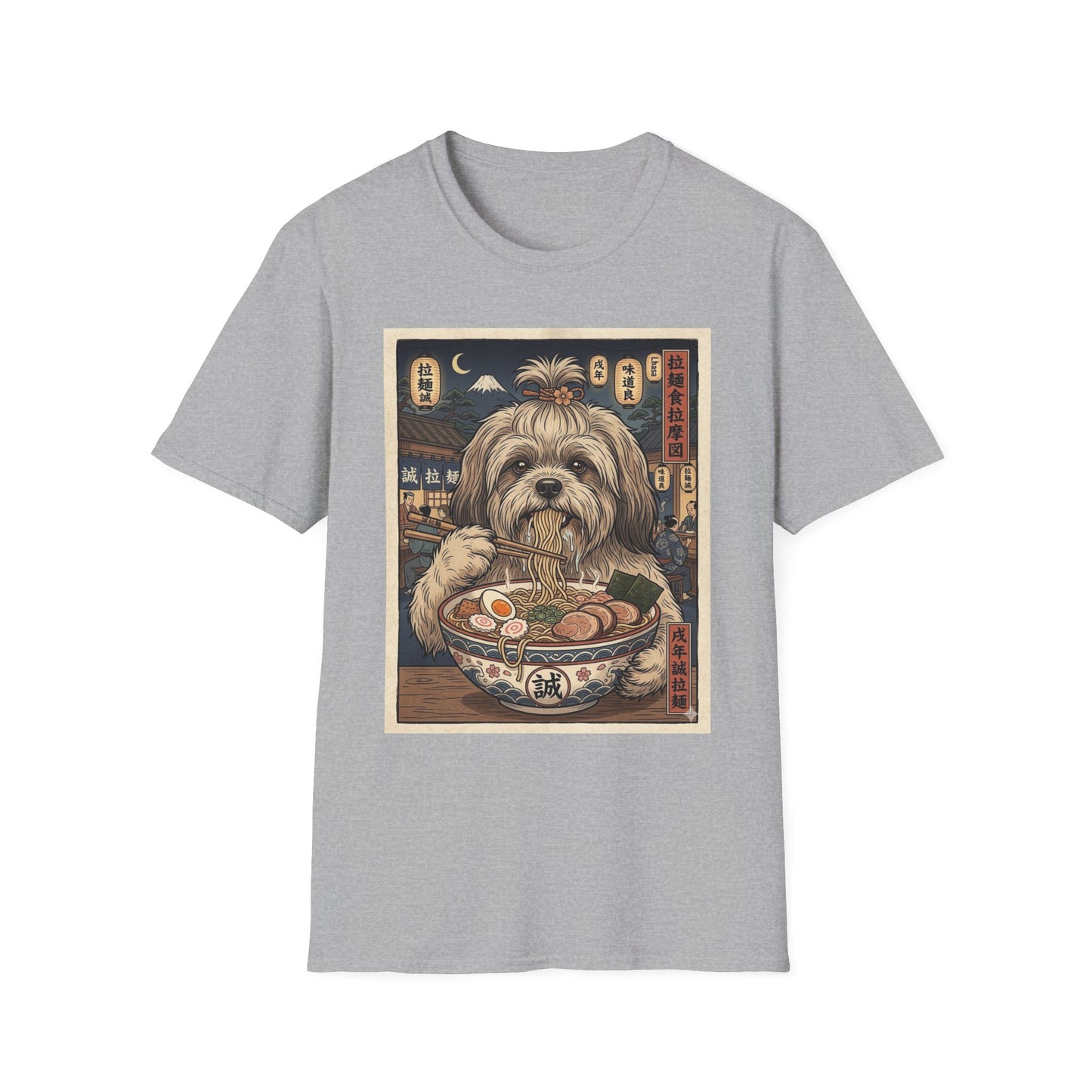 Lhasa Apso Ramen Tee — Vintage Japanese Dog Graphic T-Shirt