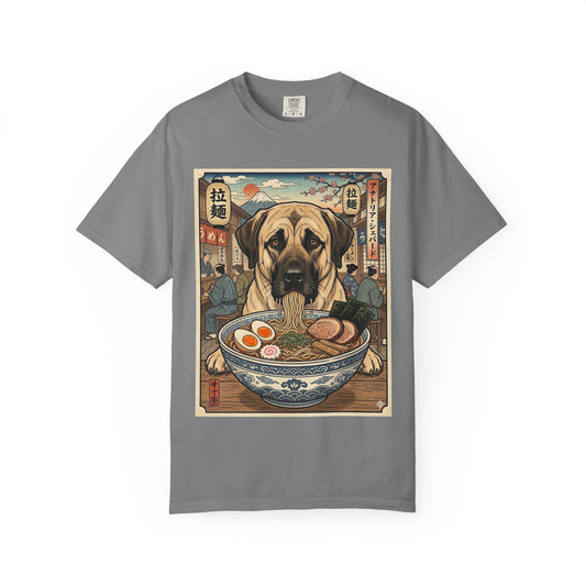Anatolian Shepherd Ramen Bowl T-Shirt | Dog Noodle Illustration