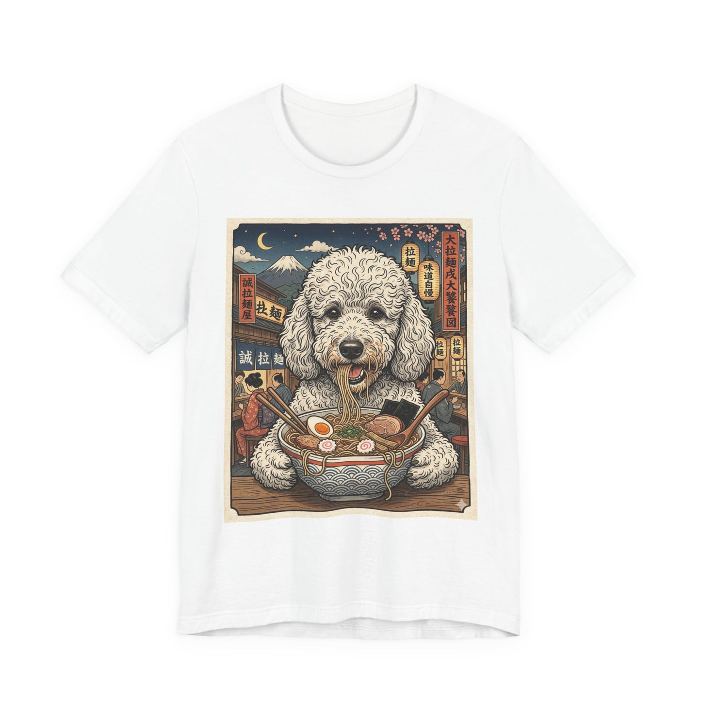 Ramen T-Shirt — Cute Miniature Poodle Eating Ramen Graphic Tee
