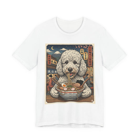 Ramen T-Shirt — Cute Miniature Poodle Eating Ramen Graphic Tee