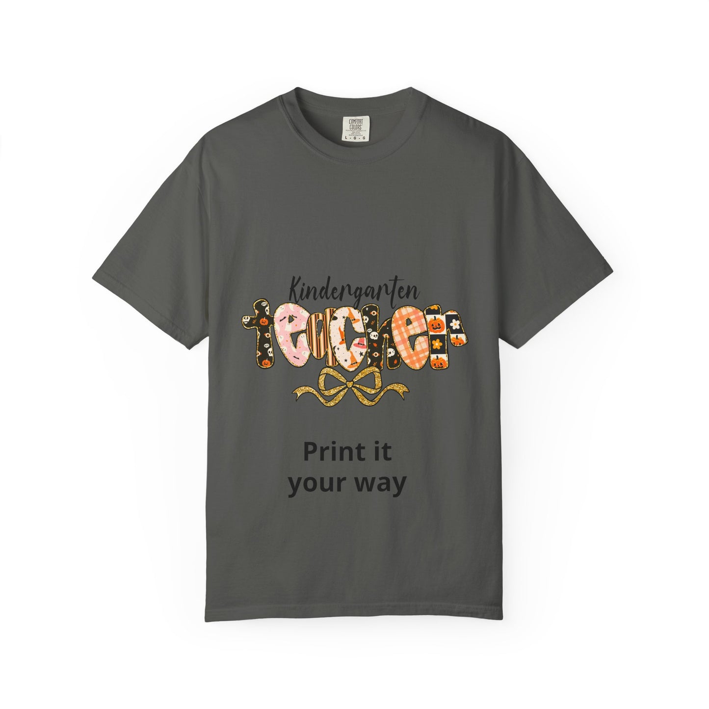 Kindergarten Teacher T-shirt | Cute School Apple Letters, Back-to-School Tee