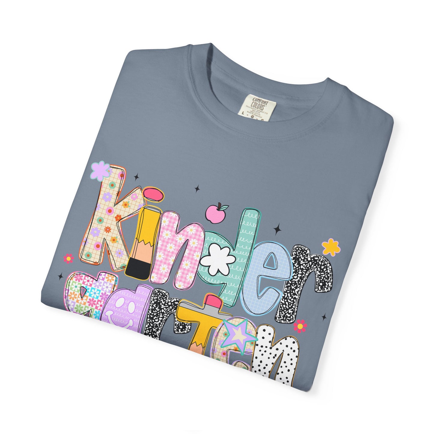 Kindergarten Cute Letters T-shirt | Bow School Teacher Tee