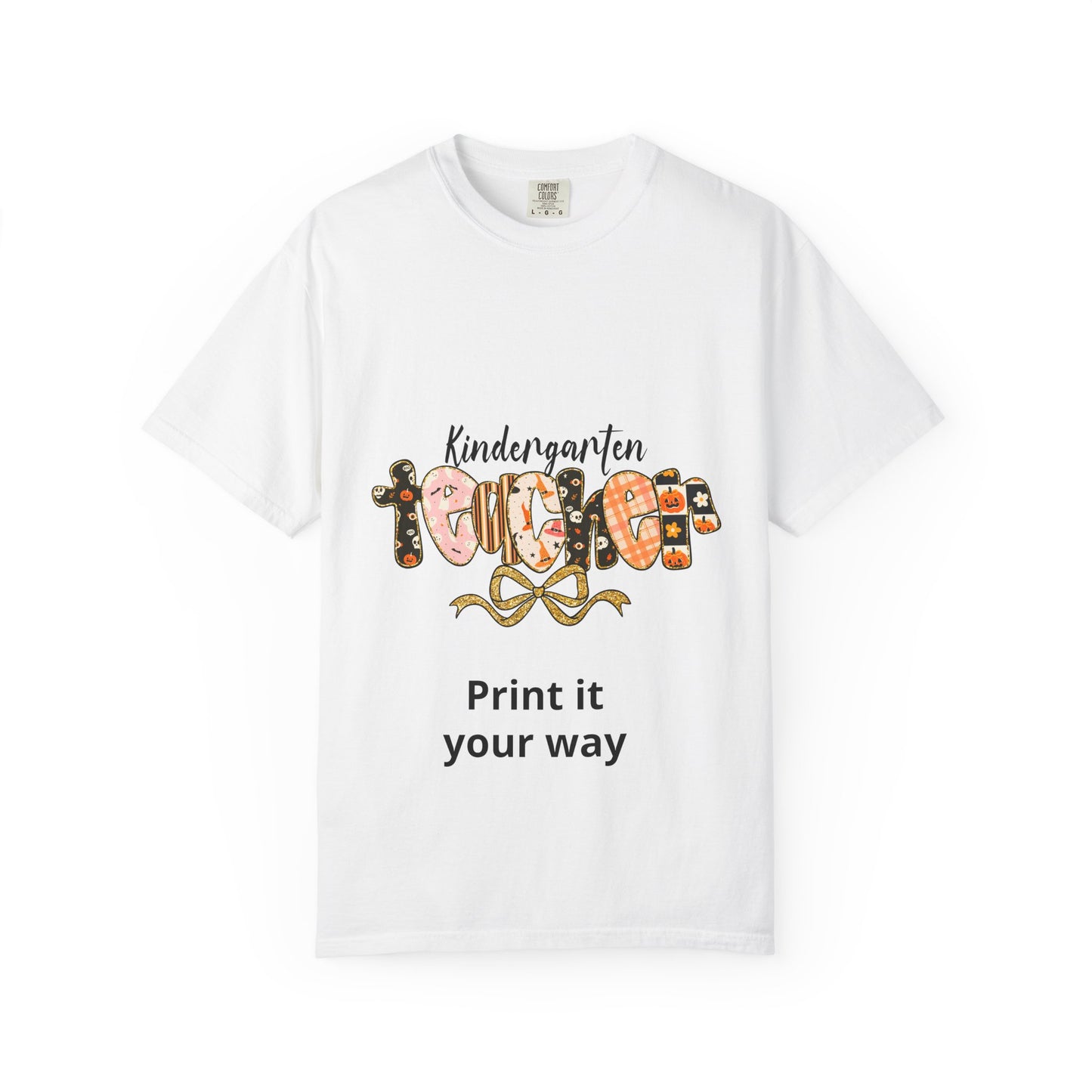 Kindergarten Teacher T-shirt | Cute School Apple Letters, Back-to-School Tee