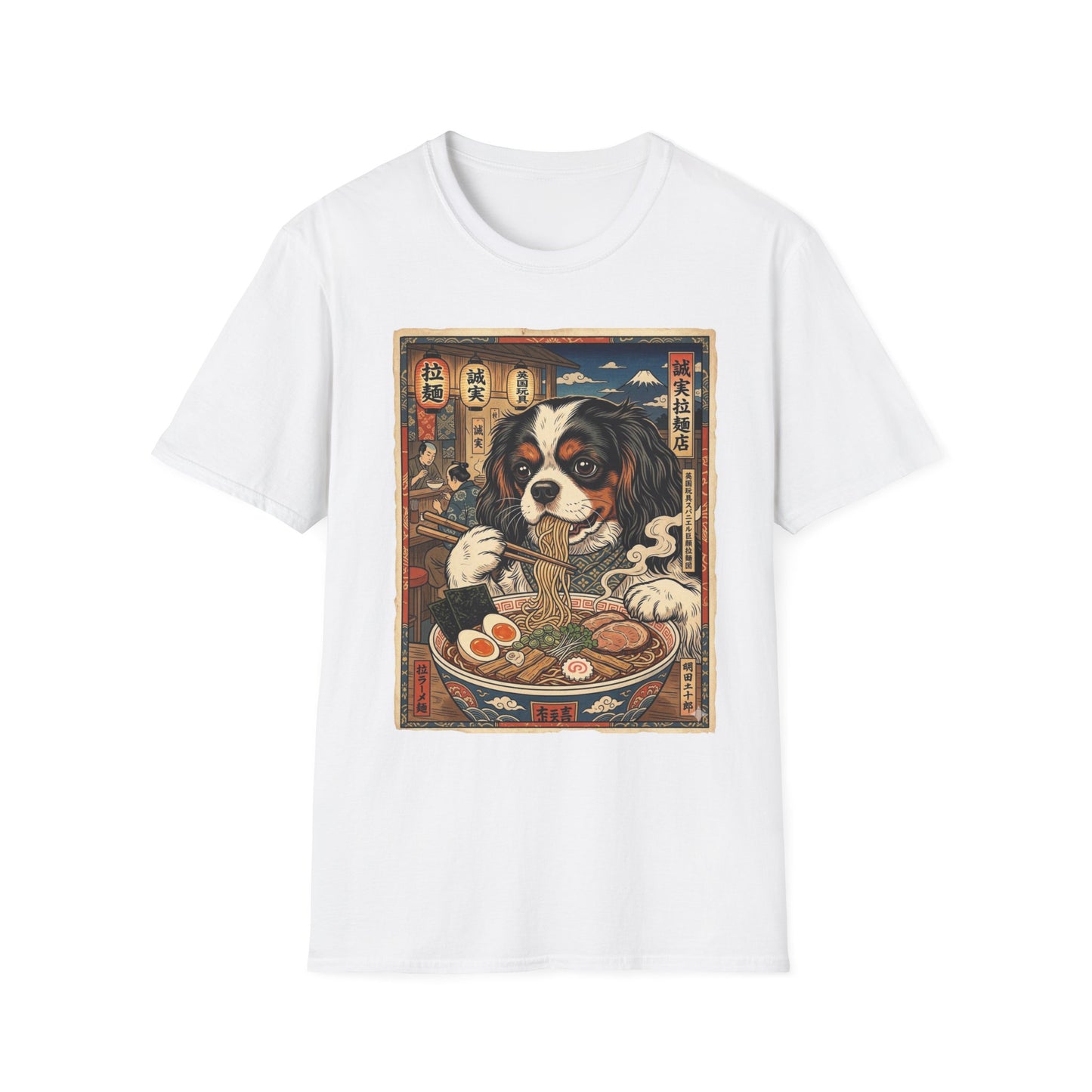 English Toy Spaniel Ramen Tee — Cute Dog Graphic T‑Shirt