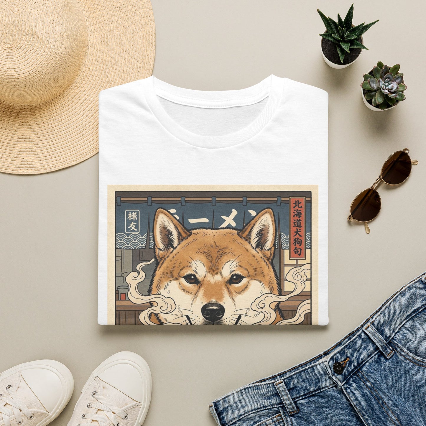 Hokkaido Ramen T-Shirt — Cute Japanese Dog Noodle Bowl Tee