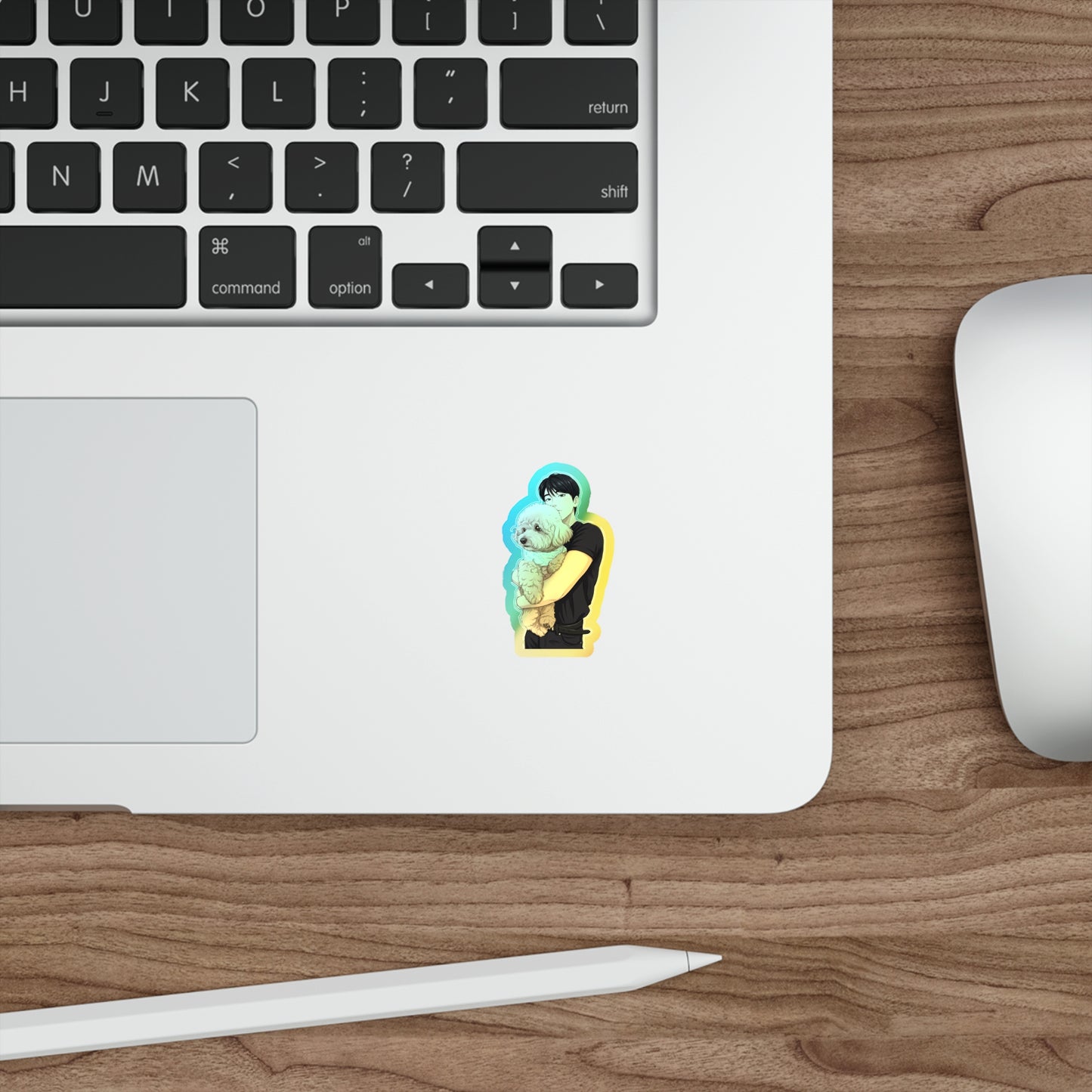 Choi San and and the dog Holographic Die-cut Stickers