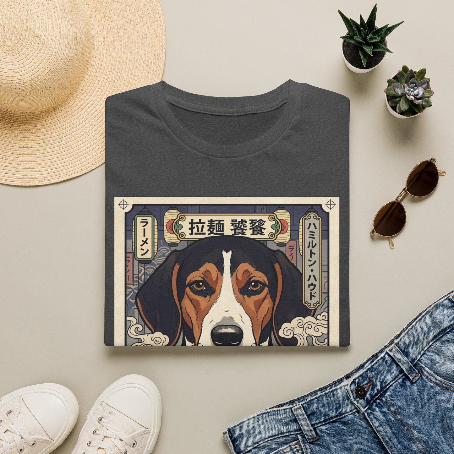 Hanoverian Scenthound Ramen Bowl T-Shirt — Japanese-Style Dog Graphic Tee