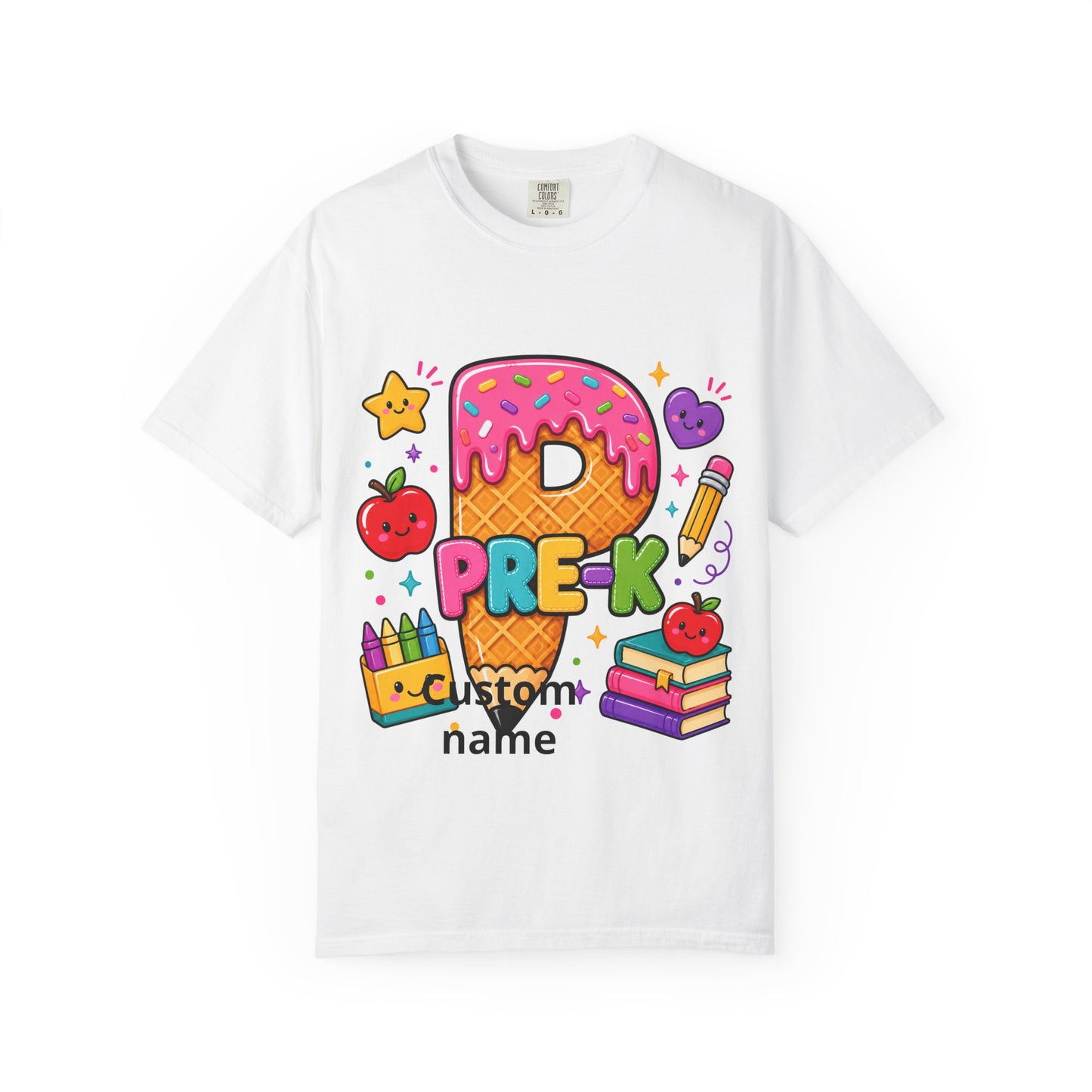 Pre-K Donut Ice Cream Cone Graphic T-Shirt | Preschool Teacher Shirt