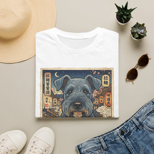 Kerry Blue Terrier Ramen T-Shirt — Cute Dog Noodle Bowl Graphic Tee