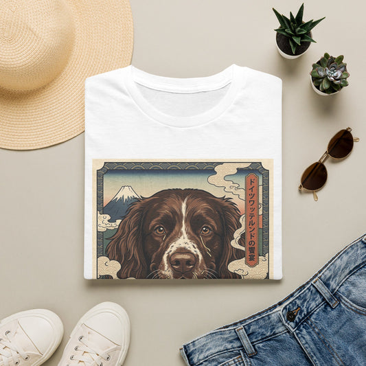 Deutscher Wachtelhund Dog Ramen Ukiyo-e T-Shirt — Japanese-Inspired Springer Spaniel Art Tee
