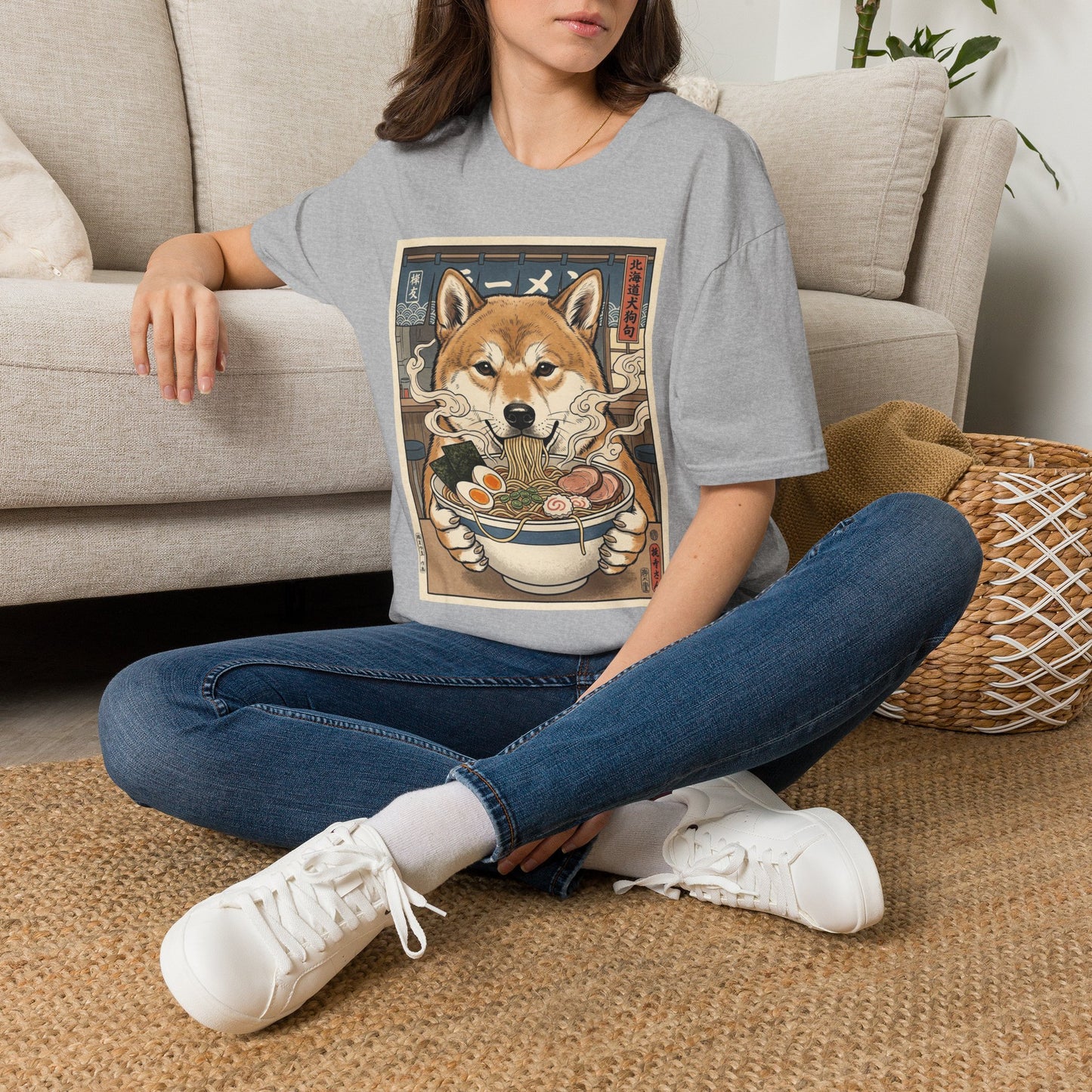 Hokkaido Ramen T-Shirt — Cute Japanese Dog Noodle Bowl Tee