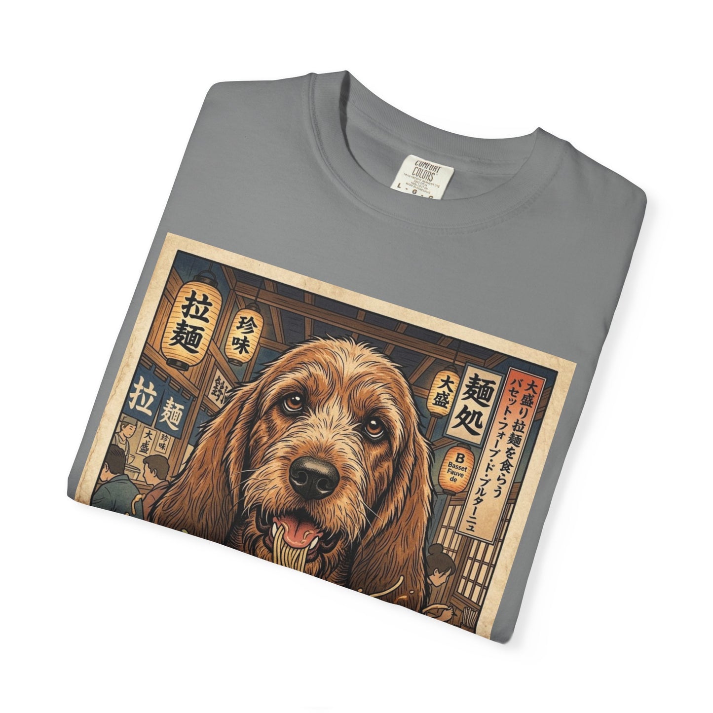 Basset Fauve de Bretagne Dog Eating Ramen Shirt | Ramen Dog T-Shirt