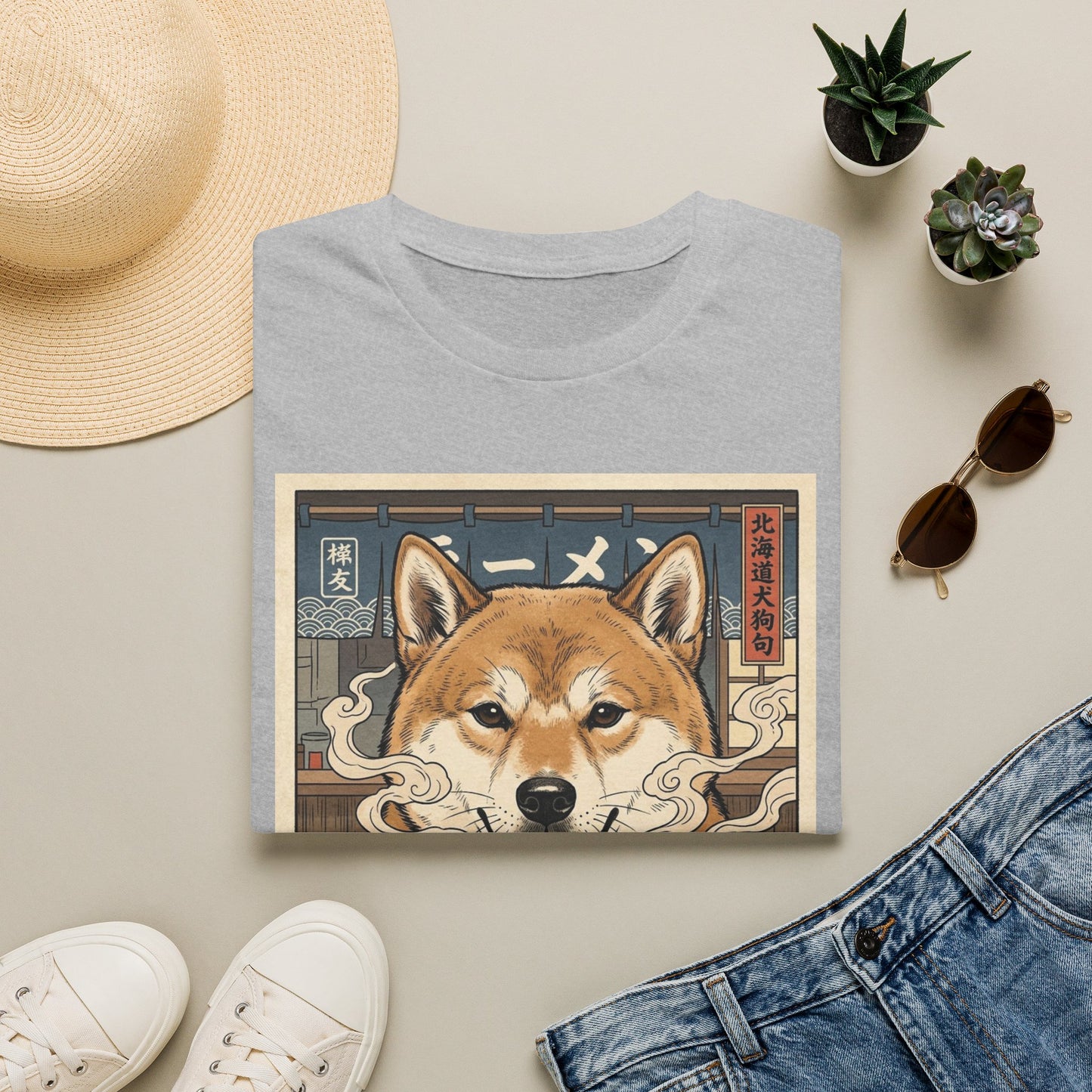 Hokkaido Ramen T-Shirt — Cute Japanese Dog Noodle Bowl Tee