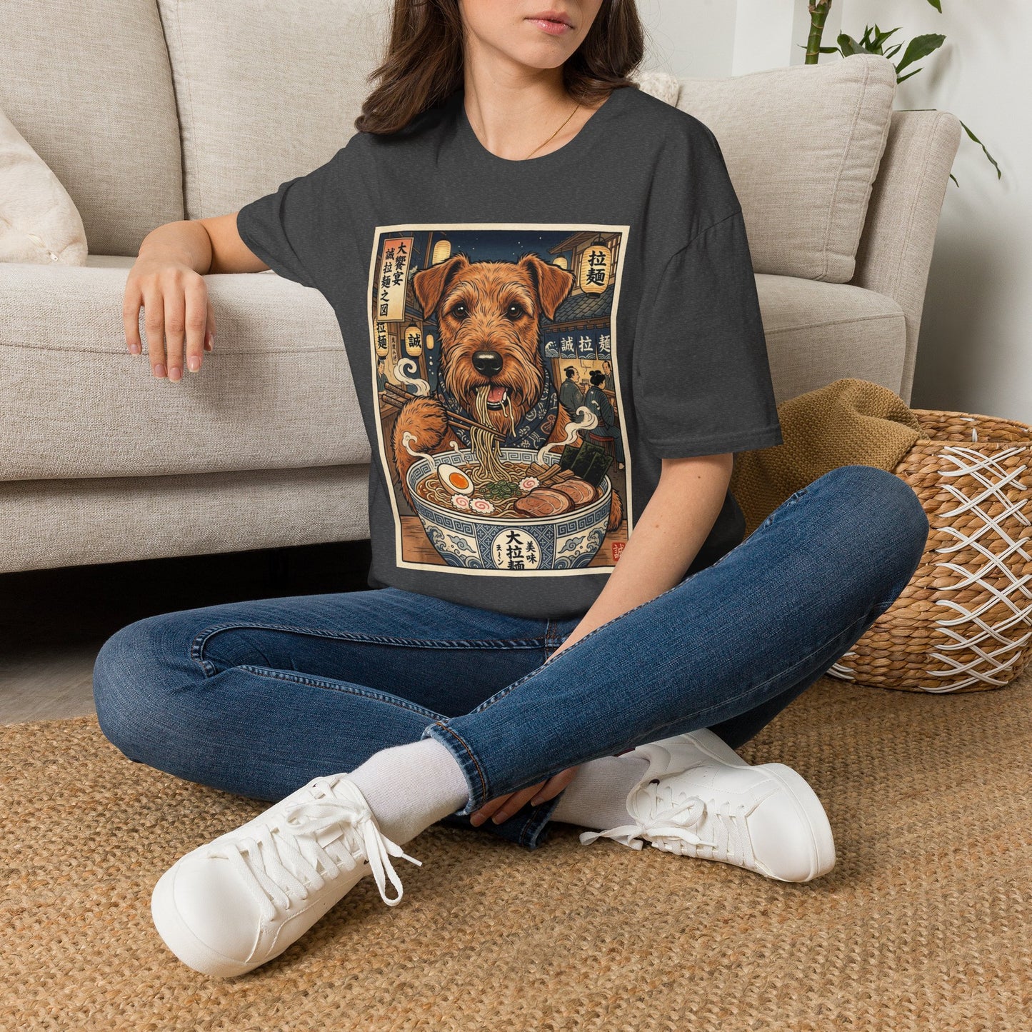 Dog Ramen T-Shirt — Cute Lakeland Terrier in Ramen Shop Graphic Tee