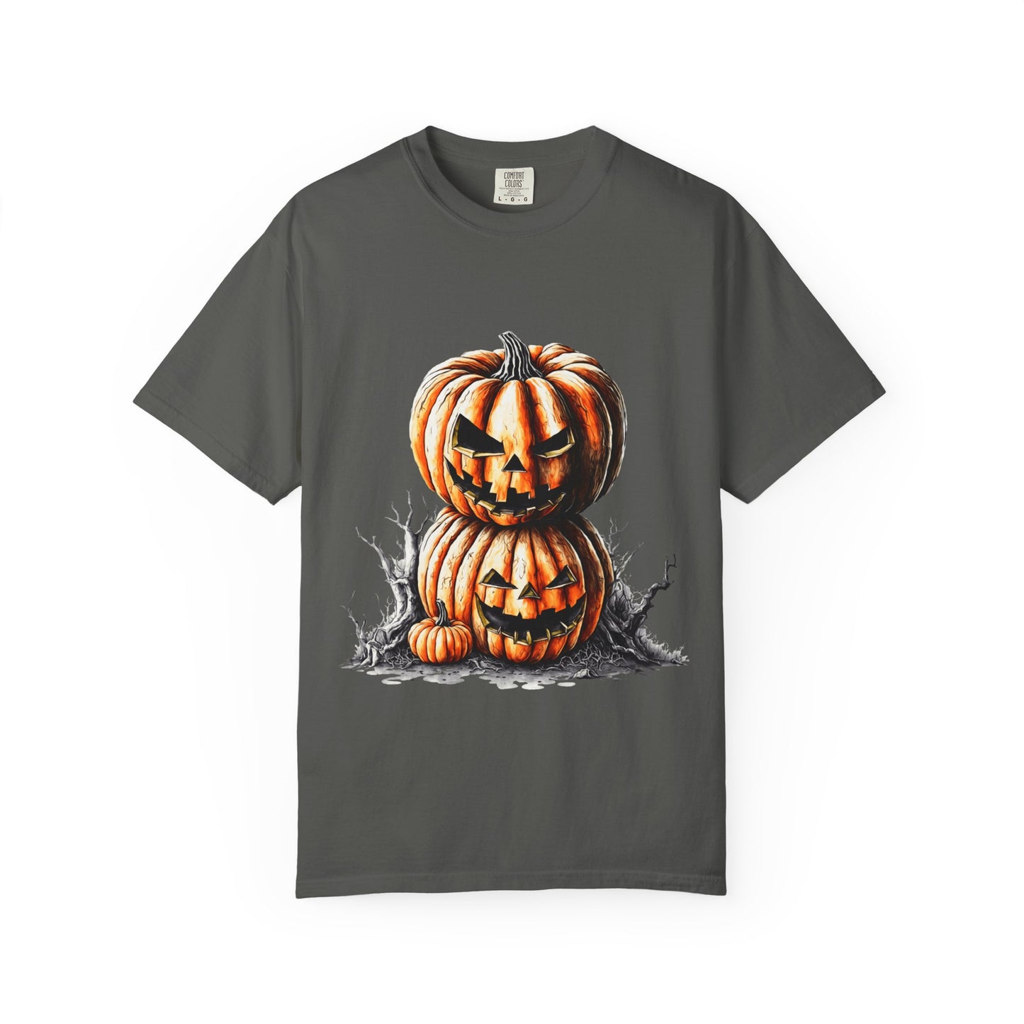 Stacked Jack-o'-Lanterns T-shirt | Halloween Pumpkin Illustration