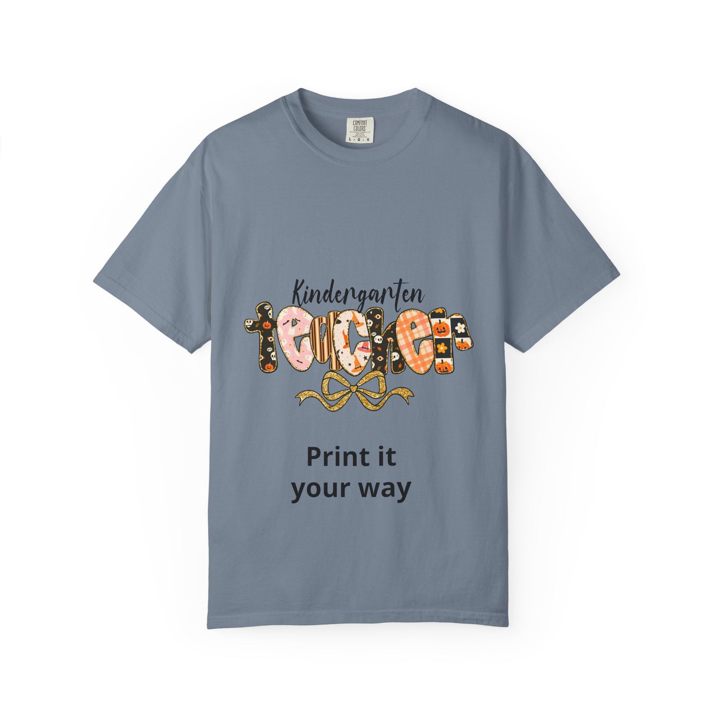 Kindergarten Teacher T-shirt | Cute School Apple Letters, Back-to-School Tee