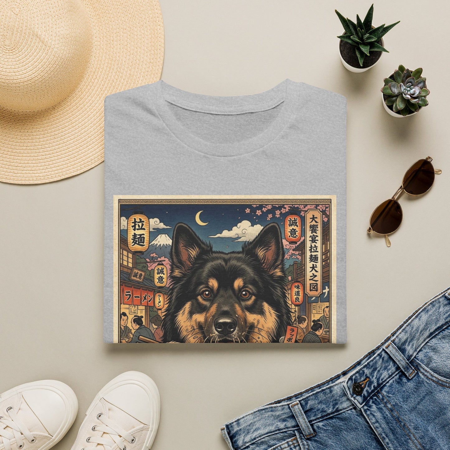 Ramen Night Lapponian Herder T-Shirt — Japanese Street Art Dog Tee