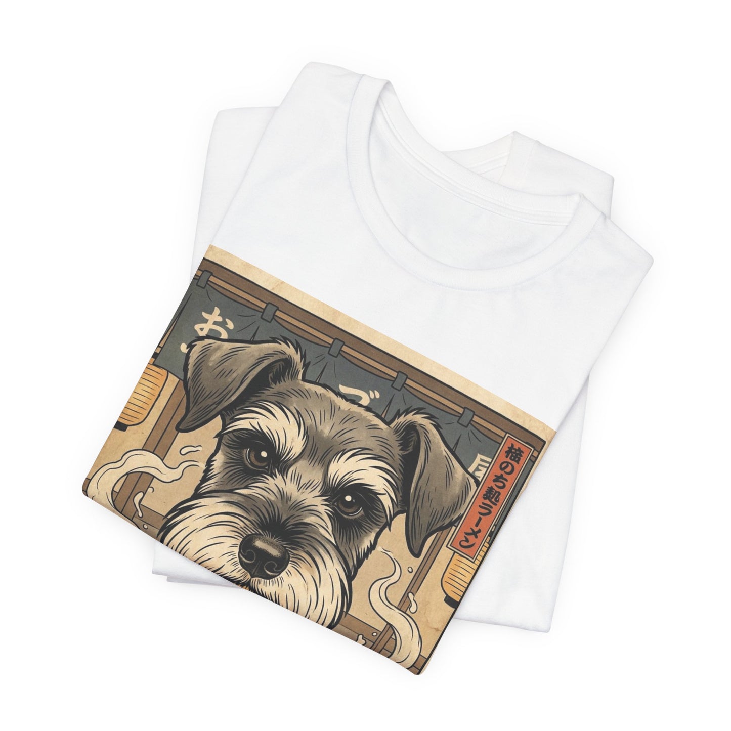 Miniature Schnauzer Ramen Tee — Vintage Japanese Dog Bowl Graphic T-Shirt