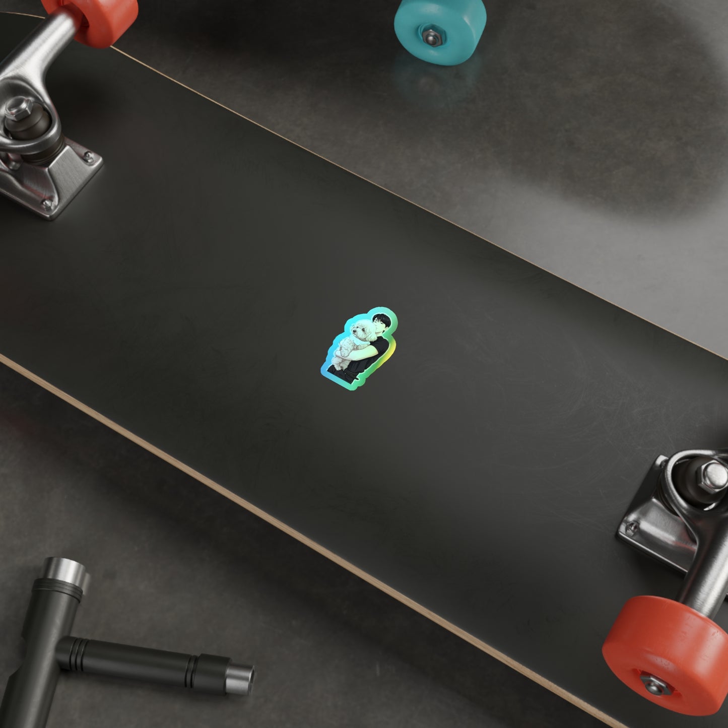 Choi San and and the dog Holographic Die-cut Stickers