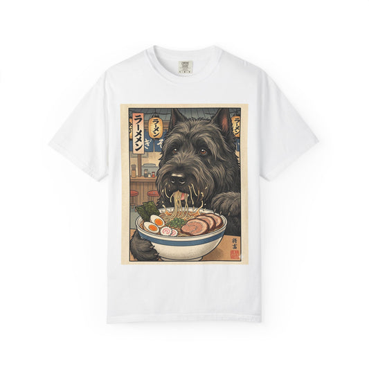 Bouver Des Flandres Terrier Ramen Bowl T-Shirt | Dog Noodle Art