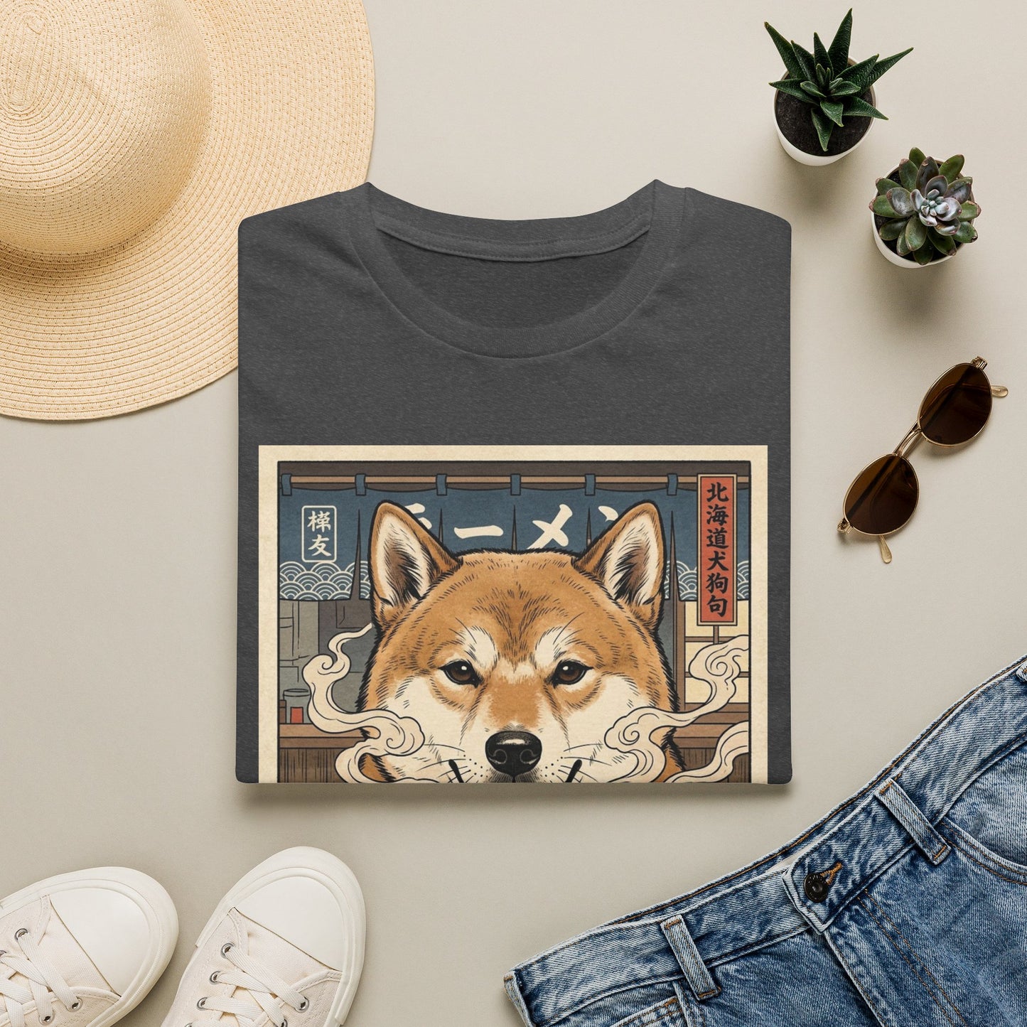 Hokkaido Ramen T-Shirt — Cute Japanese Dog Noodle Bowl Tee