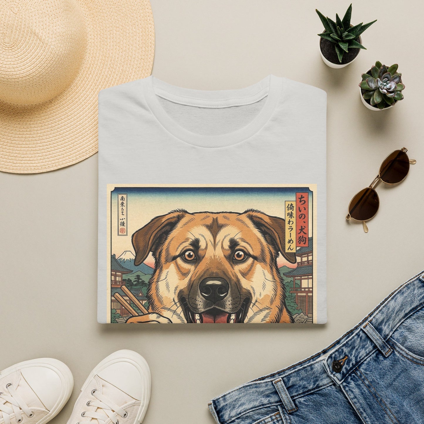 Chinook Dog Ramen Bowl T-Shirt | Japanese Vintage Style