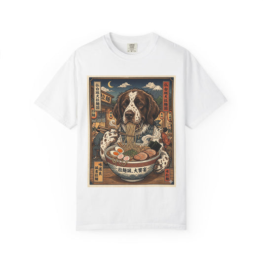 Braque Francais Pyrenean Ramen Dog Illustration T-Shirt