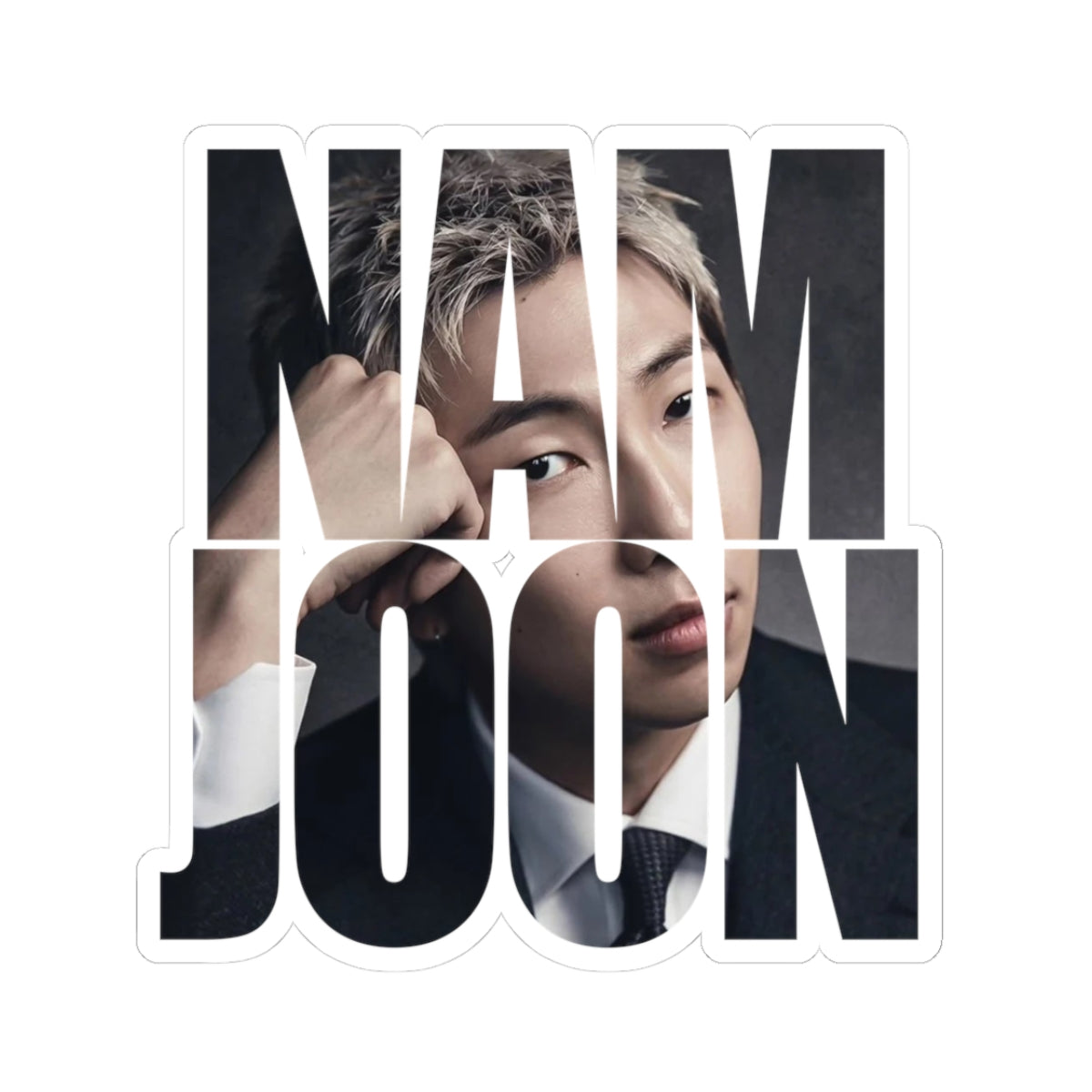 Namjoon Photo Text Sticker | Kiss-Cut Sticker