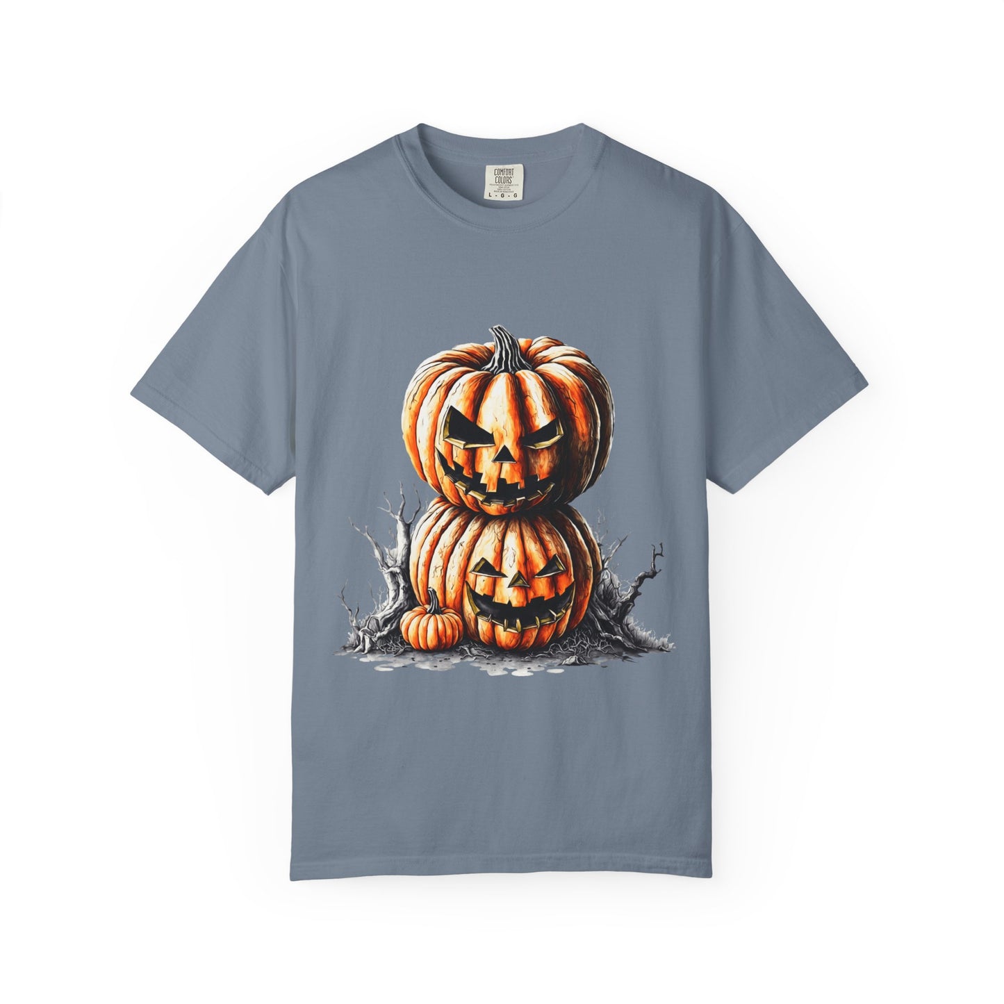 Stacked Jack-o'-Lanterns T-shirt | Halloween Pumpkin Illustration