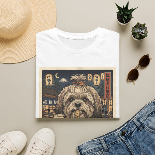 Lhasa Apso Ramen Tee — Vintage Japanese Dog Graphic T-Shirt
