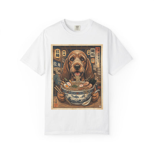 Basset Fauve de Bretagne Dog Eating Ramen Shirt | Ramen Dog T-Shirt