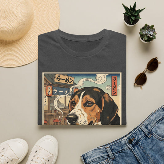 Harrier Ramen Dog T-Shirt — Vintage Japanese Ramen Bowl Graphic Tee