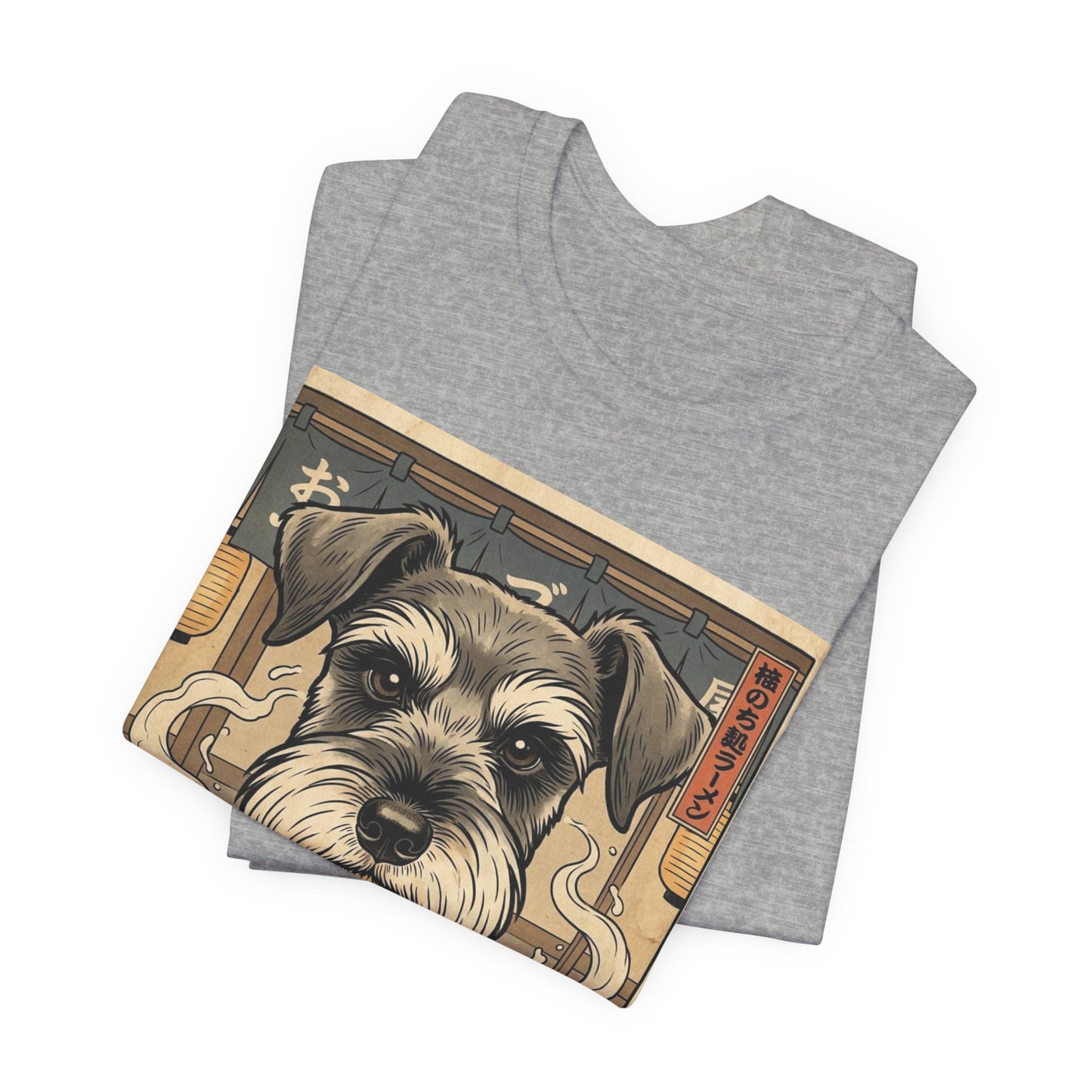 Miniature Schnauzer Ramen Tee — Vintage Japanese Dog Bowl Graphic T-Shirt